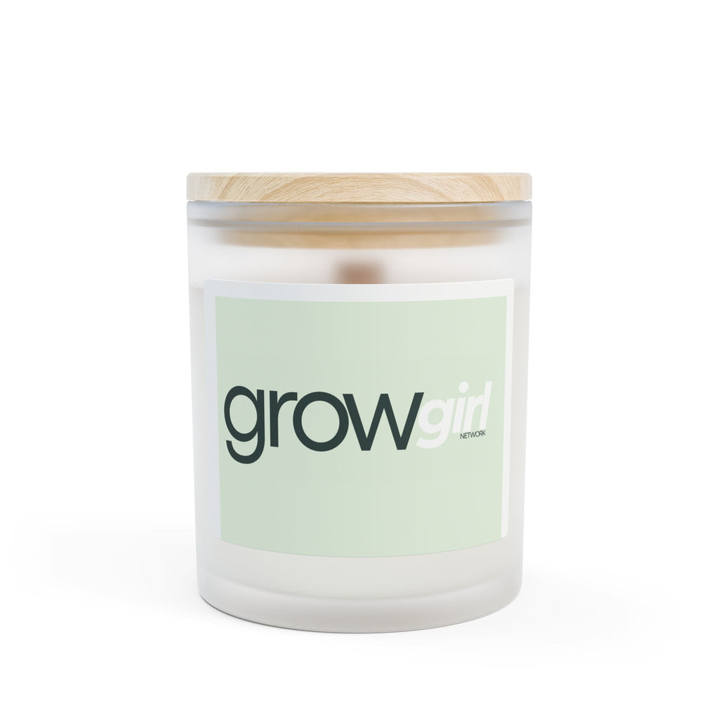 Grow Girl Frosted Glass Candle – Inspirational Self-Care Gift, Aromatherapy Candle, Relaxation & Home Decor for Women on a Growth Journey